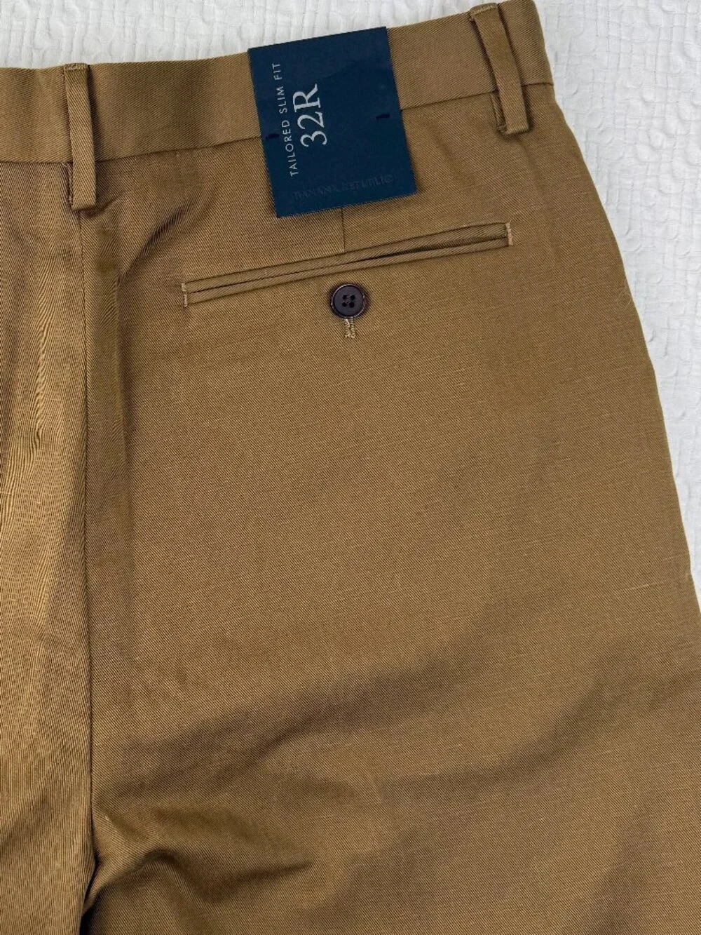 Banana Republic Italian Cotton-Linen Suit Pant Brown 32R NWT
